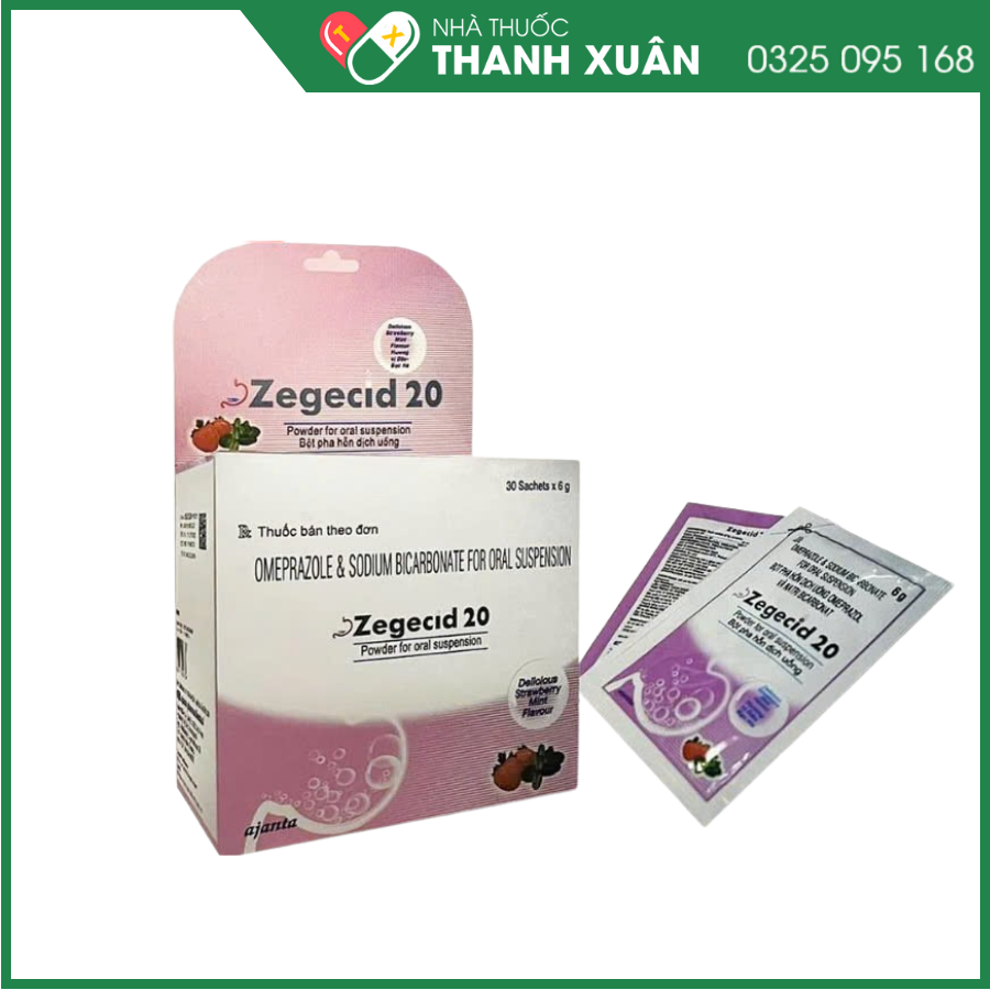 Zegecid 20 - Thuốc điều trị viêm loét dạ dày, tá tràng